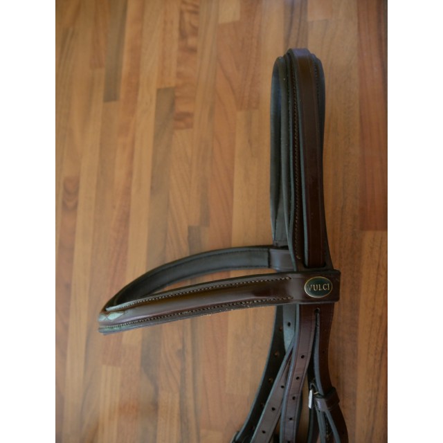 Bridon frontal V VULCI (Cheval, havane)