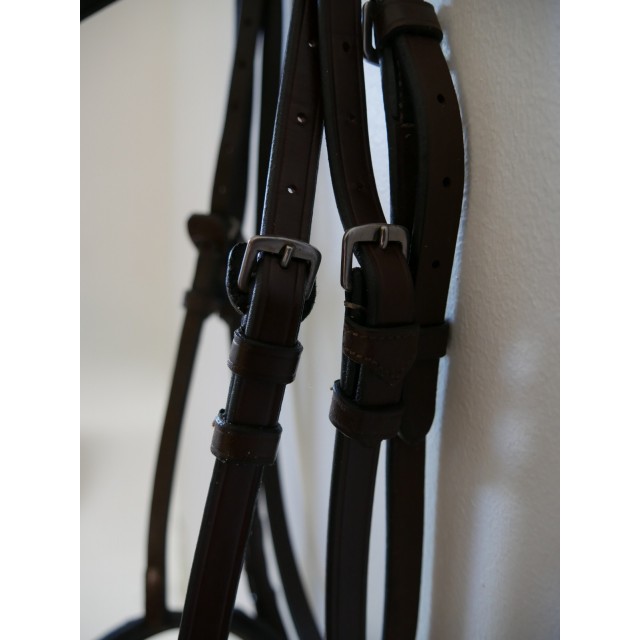 Bridon frontal V VULCI (Cheval, havane)