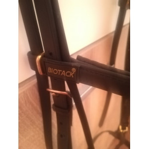 Filet biothane cheval noir + rênes