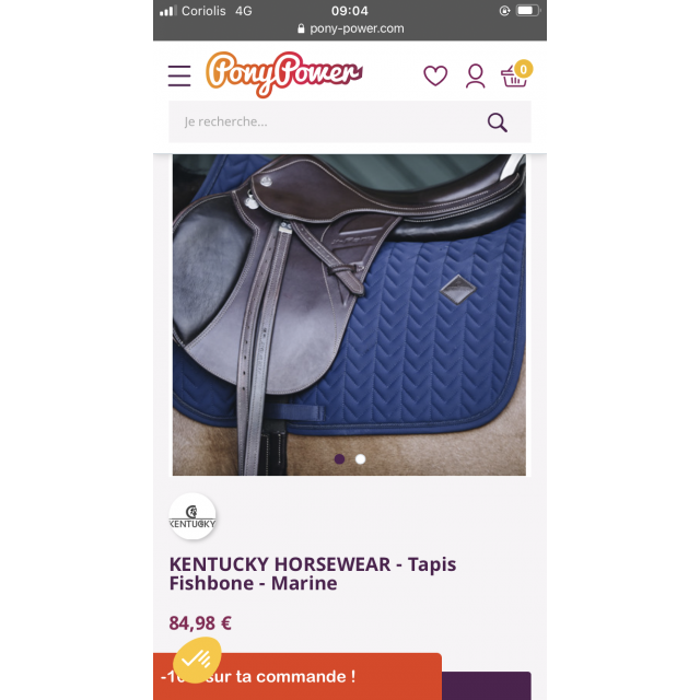 KENTUCKY HORSEWEAR - Tapis Fishbone - Marine