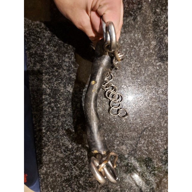 Pelham droit caoutchouc