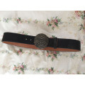 ceinture Animo italia en cuir noir avec magnifique boucle t.85