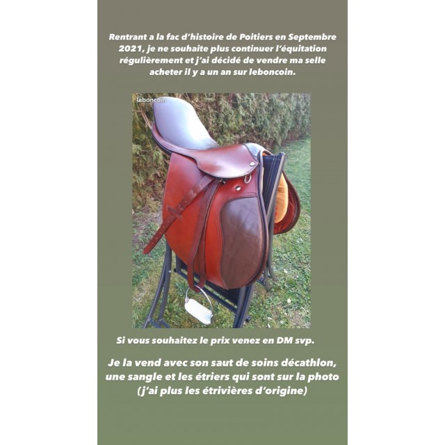 Selle bicolore sans marque