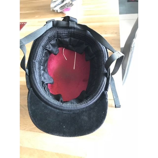 bombe d'équitation velours