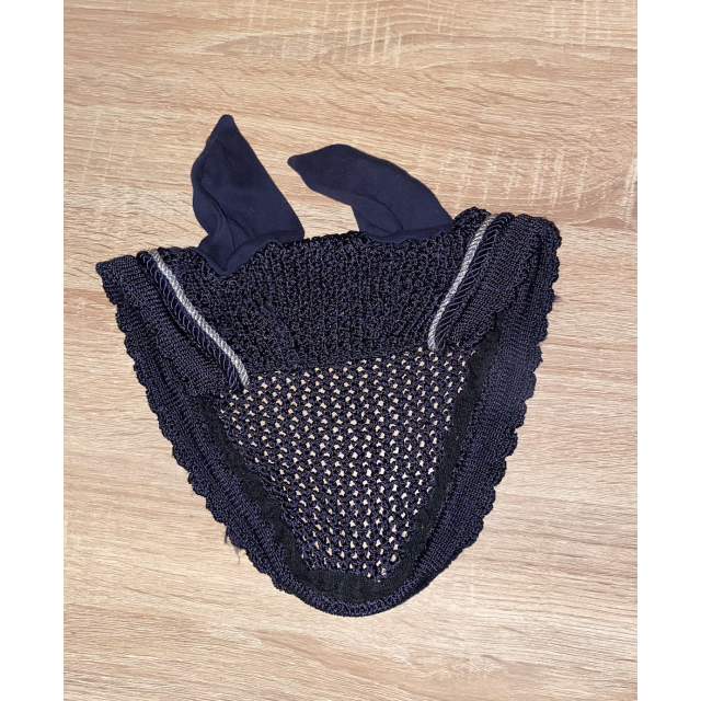 Bonnet bleu marine et argent taille poney