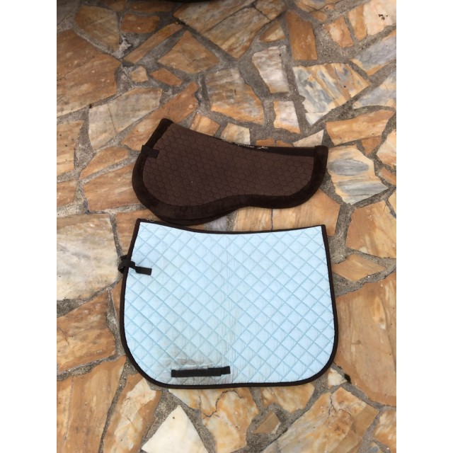 Tapis + amortisseur bleu ciel et marron
