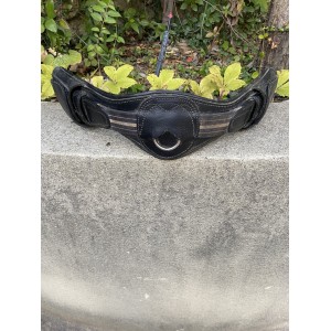 sangle courte 50cm cuir noir tbe