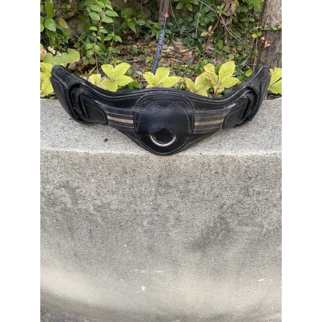 sangle courte 50cm cuir noir tbe