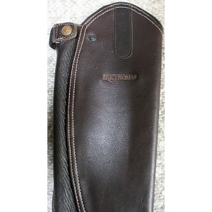 Mini-chaps ERIC THOMAS cuir marron / XS