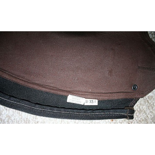 Mini-chaps ERIC THOMAS cuir marron / XS