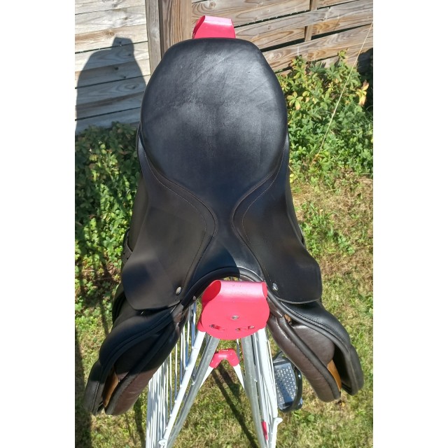 Selle mixte à tendance CSO Seltarn (Stubben) Tramontane 17,5" cuir brun havane