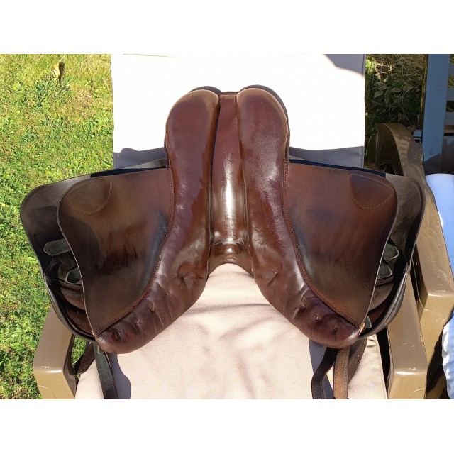 Selle mixte à tendance CSO Seltarn (Stubben) Tramontane 17,5" cuir brun havane