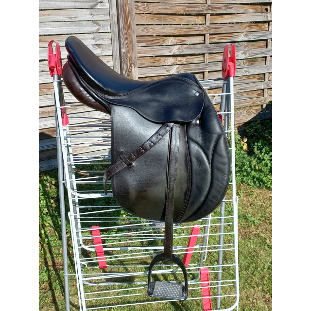 Selle mixte à tendance CSO Seltarn (Stubben) Tramontane 17,5" cuir brun havane