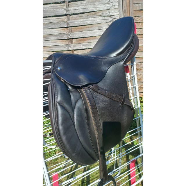 Selle mixte à tendance CSO Seltarn (Stubben) Tramontane 17,5" cuir brun havane