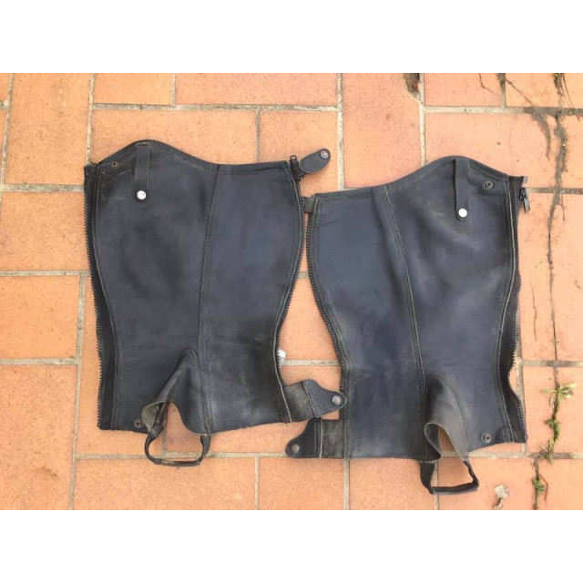 Chaps cuir noir