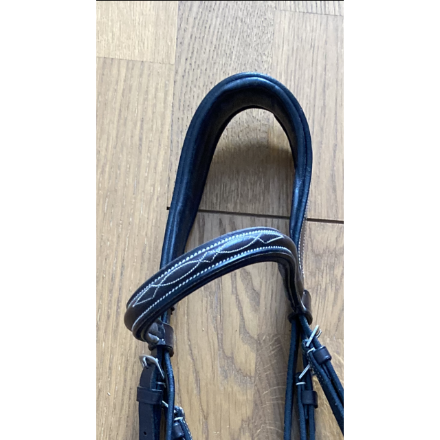 Bridon cuir muserolle croisée