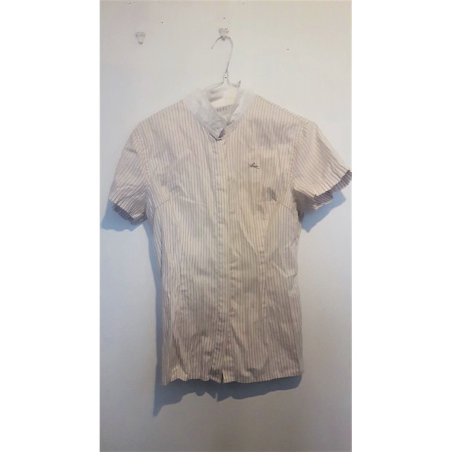 Chemise de concours EQUITHEME rayée blanc
