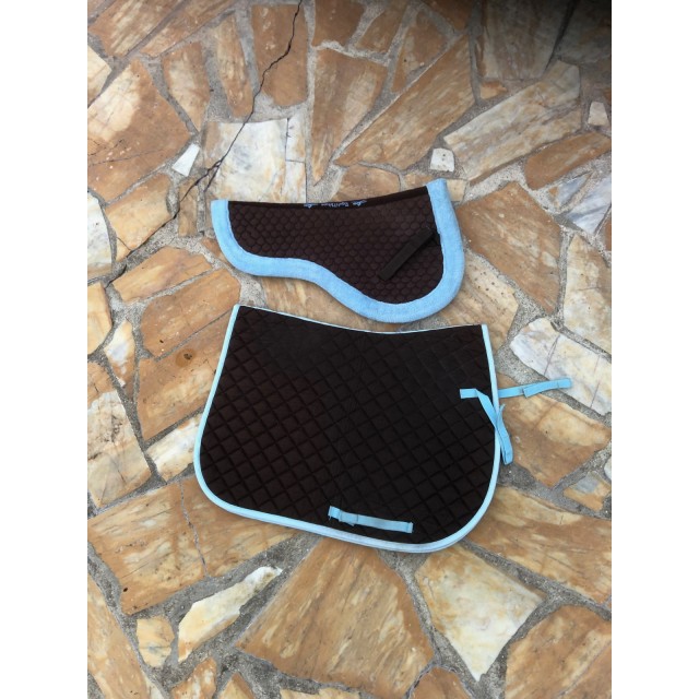 Tapis + amortisseur marron et bleu ciel