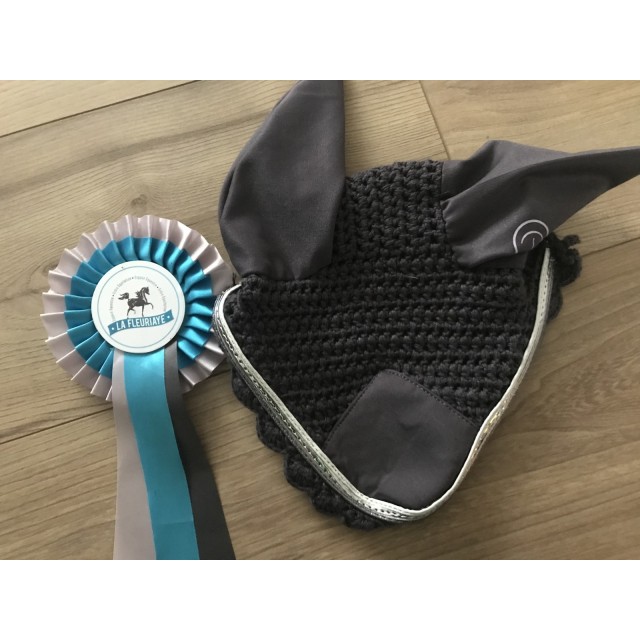 Tapis+bonnet equitheme beige et gris