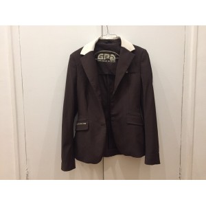 veste GPA marron/col blanc taille 36