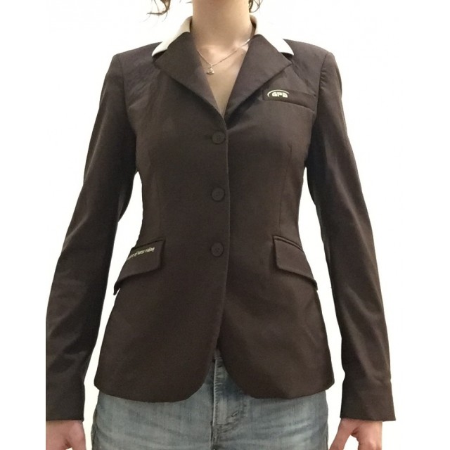 veste GPA marron/col blanc taille 36