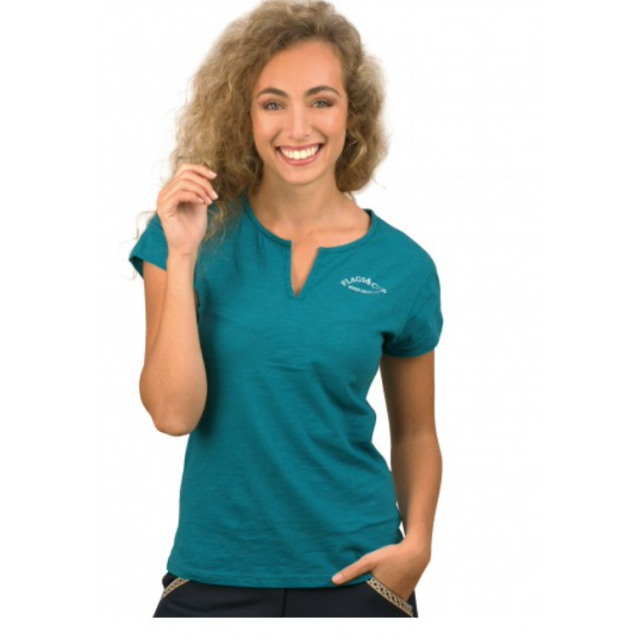 T-SHIRT OCANA – FLAGS&CUP bleu émeraude