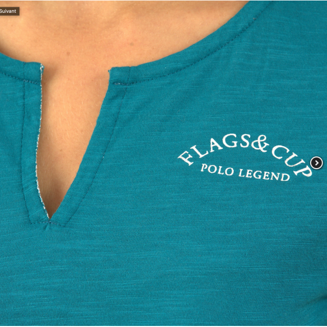 T-SHIRT OCANA – FLAGS&CUP bleu émeraude