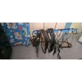 Harnais cuir havane cheval de trait
