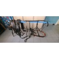 Harnais cuir havane cheval de trait