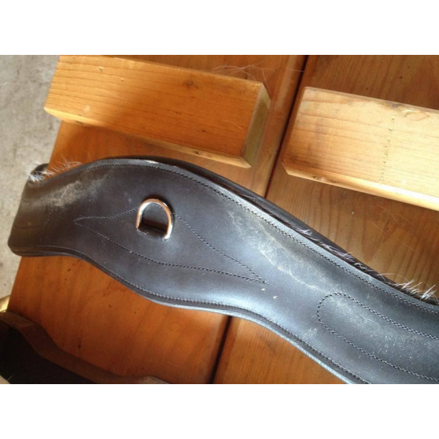 SANGLE CUIR NOIR ANATOMIQUE élastique 1 coté