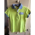 polo equithème jaune/vert