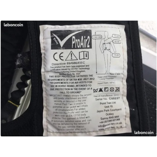 Gilet airbag cross