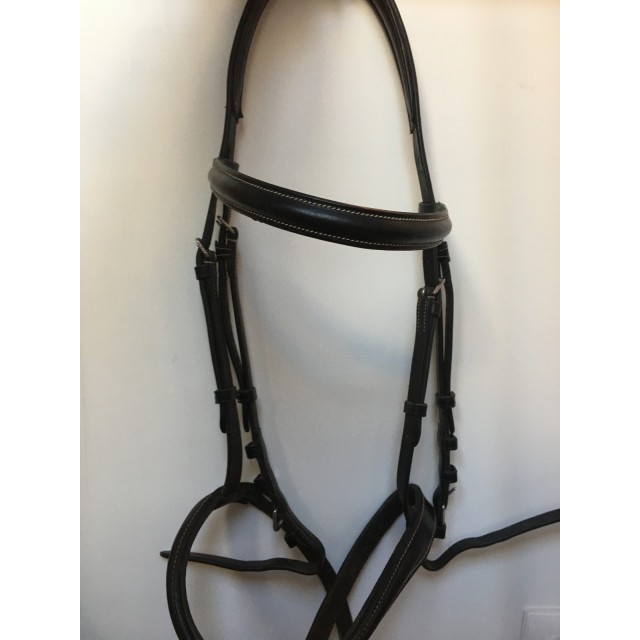 Bridon en cuir noir ERIC THOMAS