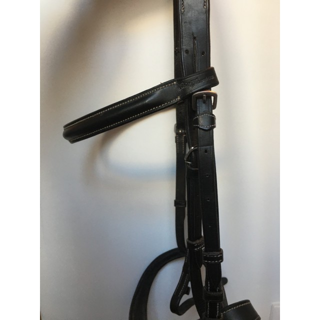 Bridon en cuir noir ERIC THOMAS