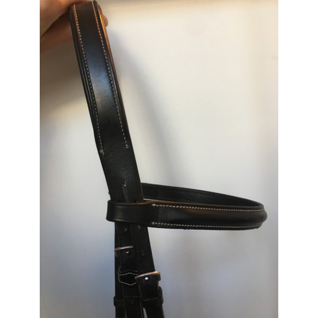 Bridon en cuir noir ERIC THOMAS