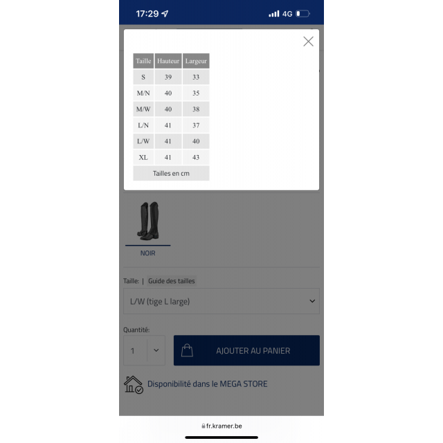 Chaps Steeds taille MW