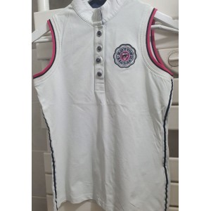 Polo concours blanc sans manche Pikeur - taille 34