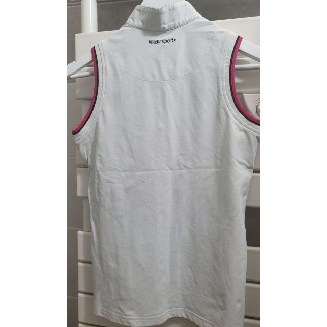 Polo concours blanc sans manche Pikeur - taille 34