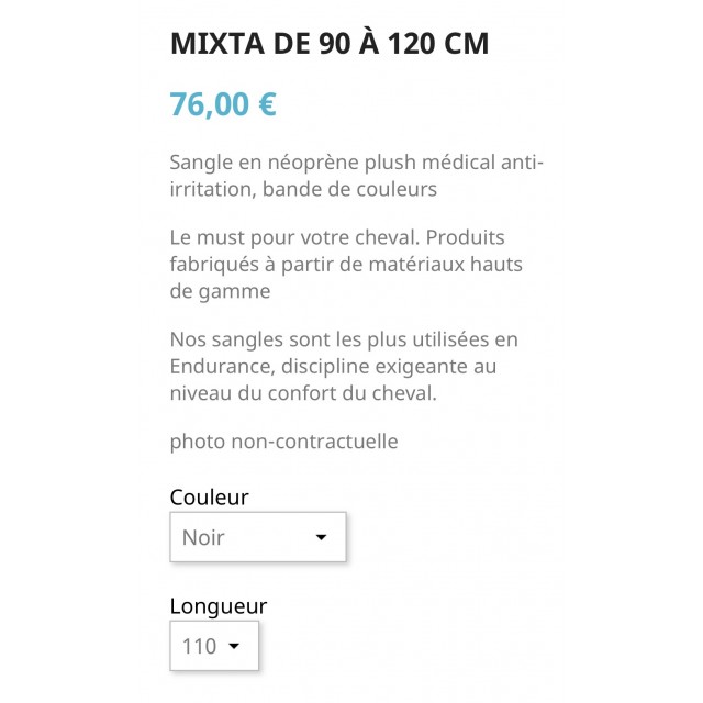 Sangle Néoprène neuve