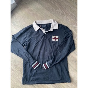 Polo manche longue col blanc