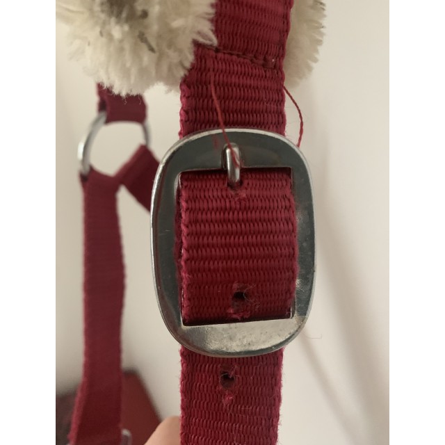 Licol Équithème rouge avec moumoute