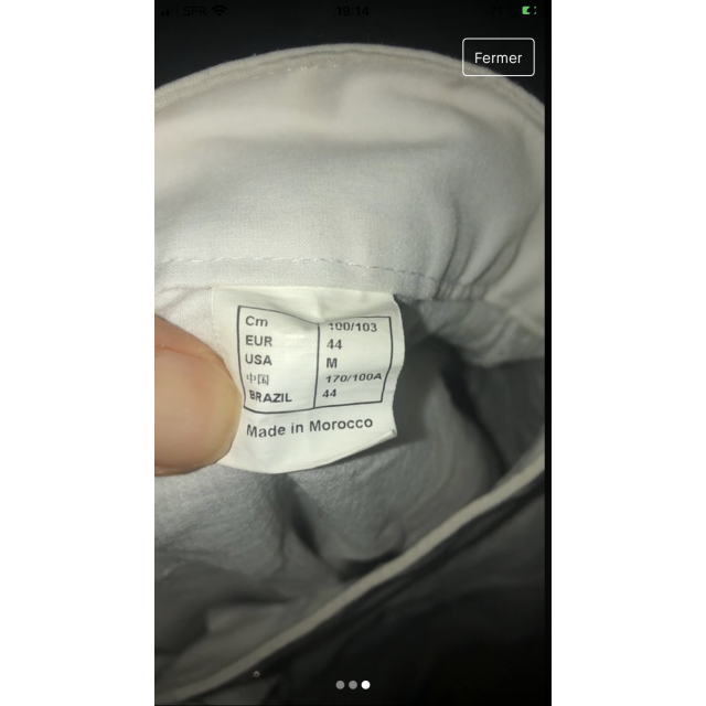 Chemisette blanche de concours