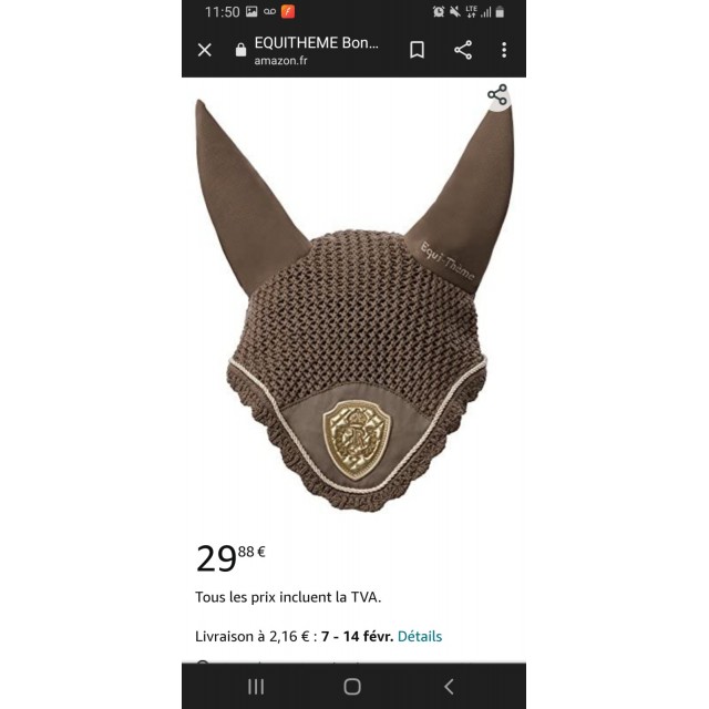Bonnet equithème