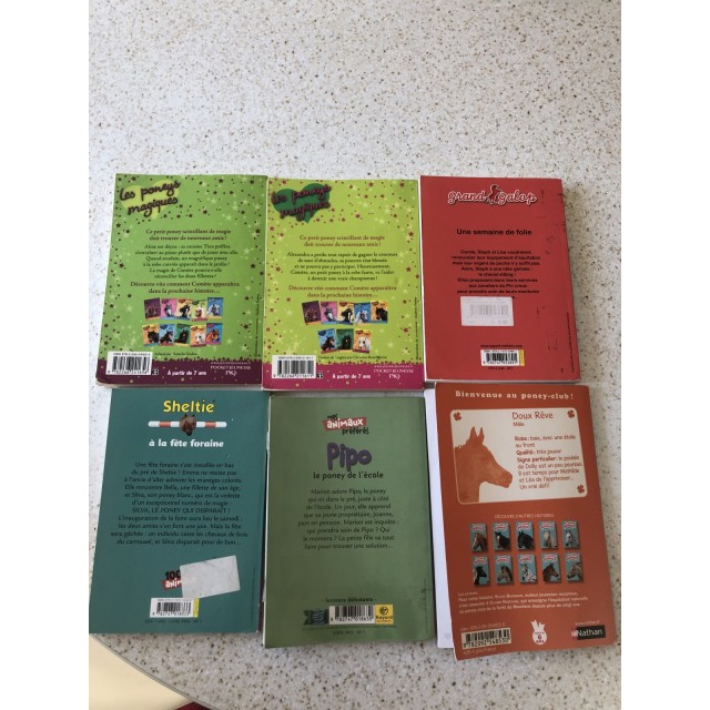 Lot de 6 livres Poneys