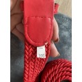 Ceinture tressée rouge