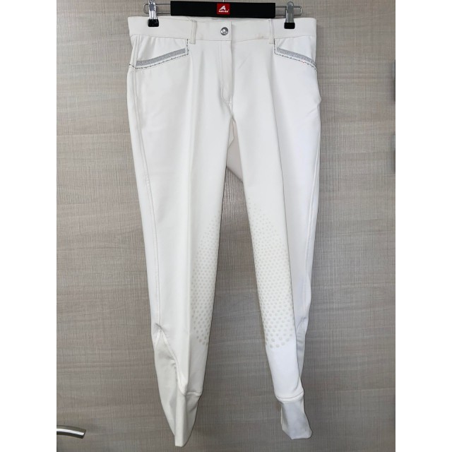 Pantalon blanc avec strass taille 42 Euro-Star