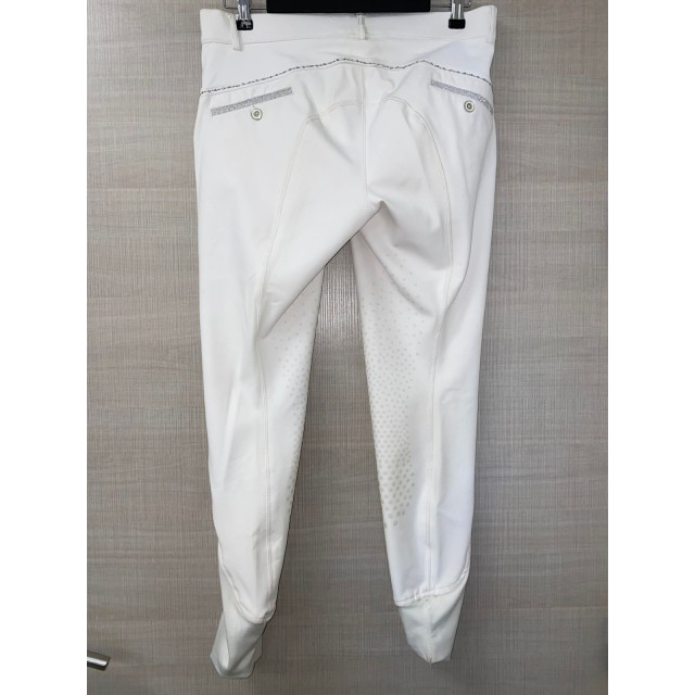 Pantalon blanc avec strass taille 42 Euro-Star