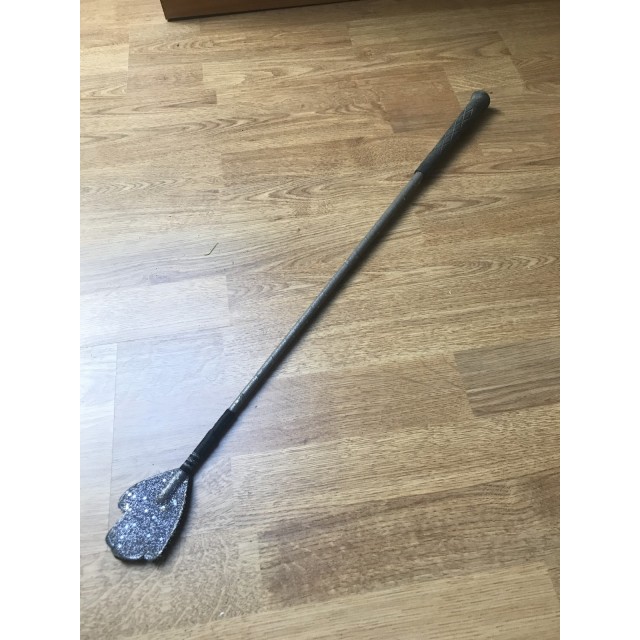 Cravache avec paillettes argenté