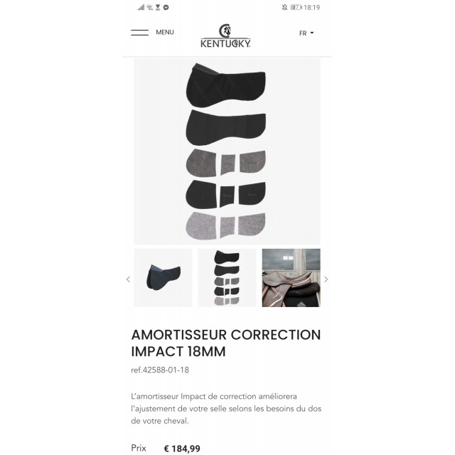 Amortisseur Kentucky correction impact 18mm