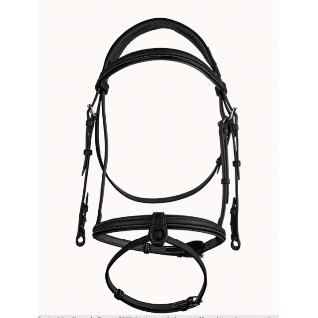 Bridon doublé muserolle française 1/2 rond CWD